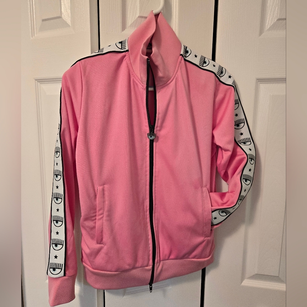 Small And Extra Small,Pink Chiara Ferragni Track Jacket.